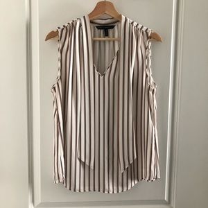 WHBM Tie-Neck Shell Blouse Sz 10/M